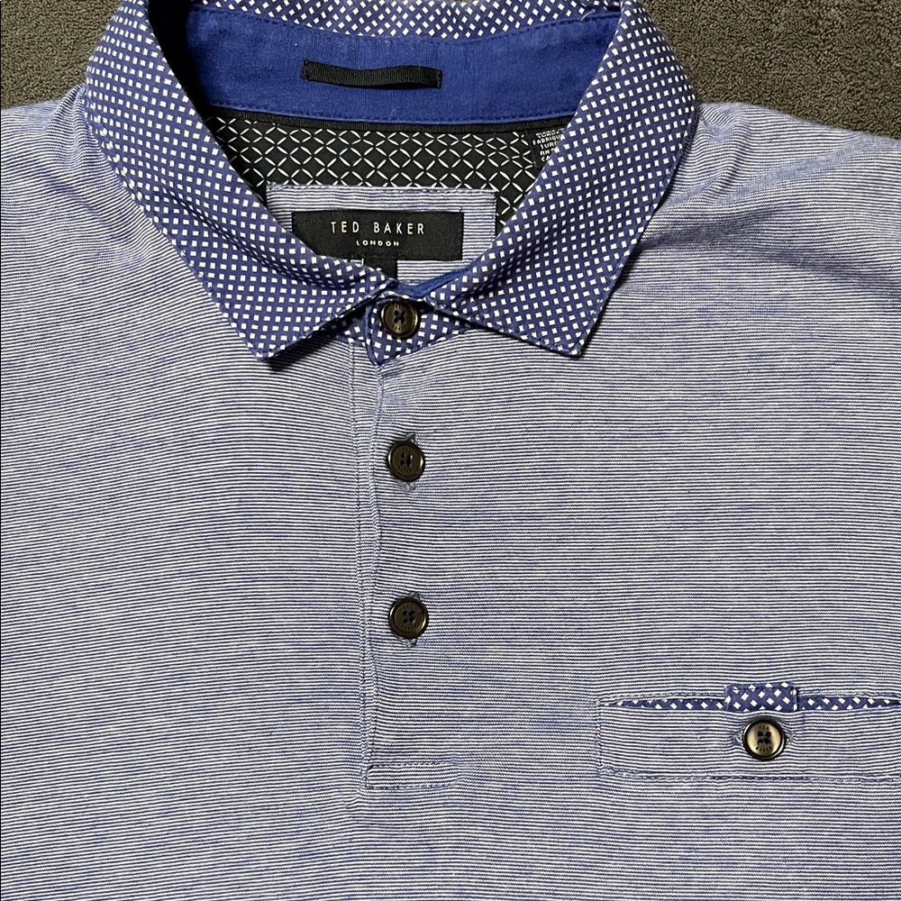 Ted Baker Striped Blue Casual Shirt